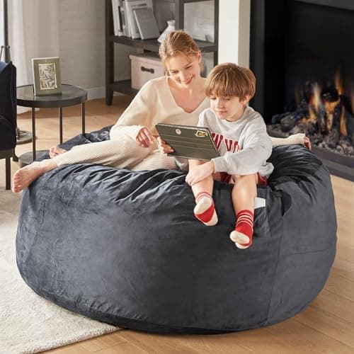 Codi Charcoal Grey 5FT Giant Bean Bag Chair with Filler