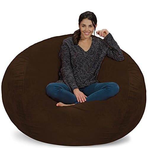 Cinnabar 5' Chill Sack Bean Bag Chair - Giant Memory Foam Lounge with Soft Cover