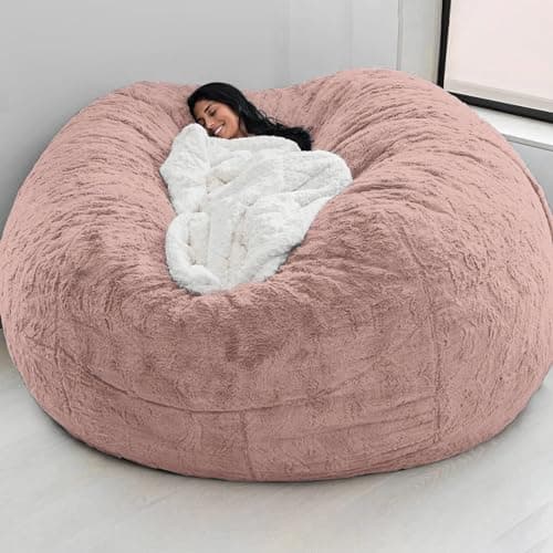 Kids & Adult Bean Bag Chair Cover, Gray PV Velvet (6FT)