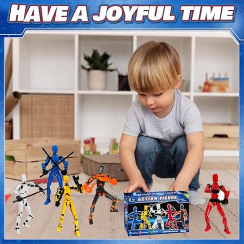 ZiZa T13 Action Figure Set, 5 Colors (Orange, White, Yellow, Blue, Red)