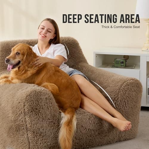 Hobestluk Giant Armrest Bean Bag Chair for Adults
