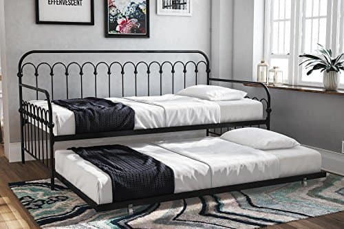 Novogratz Bright Pop Twin Daybed with Trundle, Black