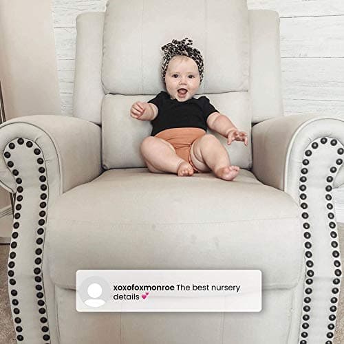 Delta Children Dylan Flax Recliner Glider Swivel Nursery Chair