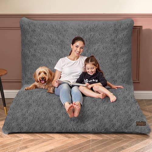 HABUTWAY White Giant Memory Foam 4-in-1 Bean Bag Chair