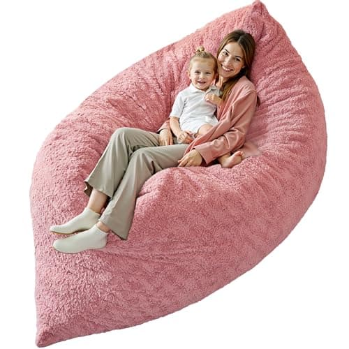 HABUTWAY White Giant Memory Foam 4-in-1 Bean Bag Chair