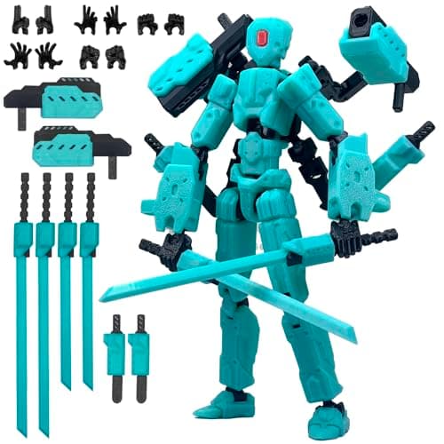 Luminous 8-inch Lucky 13 Action Figure, Nova T-13 Dummy 13 Mobile Robot Toys