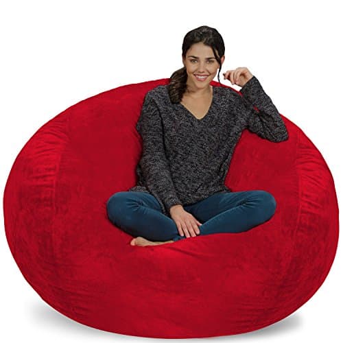 Cinnabar 5' Chill Sack Bean Bag Chair - Giant Memory Foam Lounge with Soft Cover