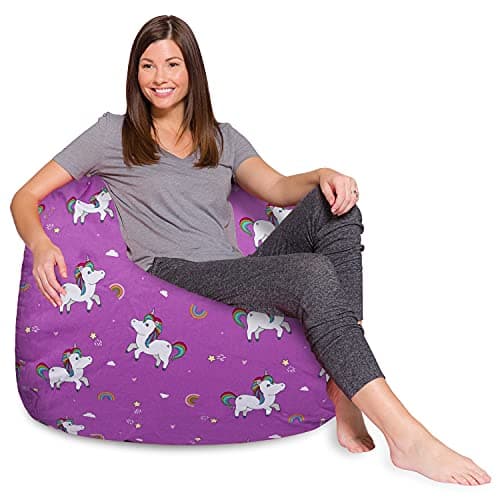Posh Creations White Stars Bean Bag Chair - Large