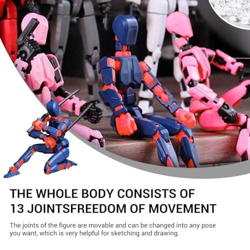 5Pack Titan 13 Action Figures, Lucky 3D Printed Birthday Gift for Kids