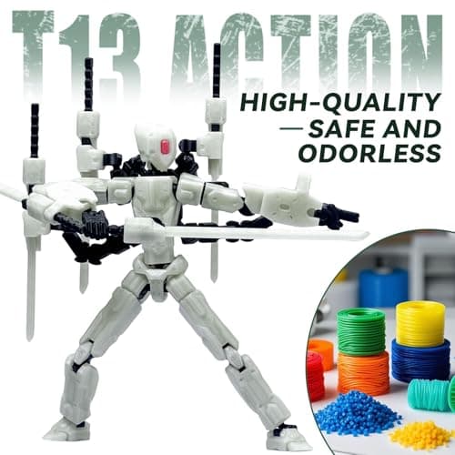 Luminous 8-inch Lucky 13 Action Figure, Nova T-13 Dummy 13 Mobile Robot Toys