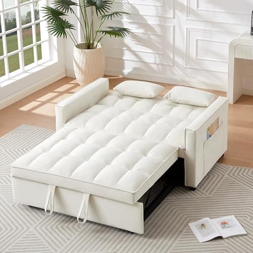 3-in-1 Black Pull-Out Sofa Bed for Living & Bedroom Spaces