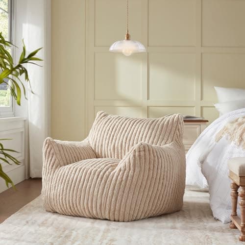 Large Comfy Bean Bag Chair with Armrests for Adults and Teens
