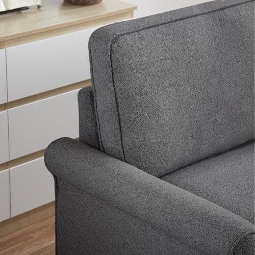 2-in-1 Full Size Pull Out Sofa Bed with Memory Foam, USB Port, Dark Grey Loveseat Couch