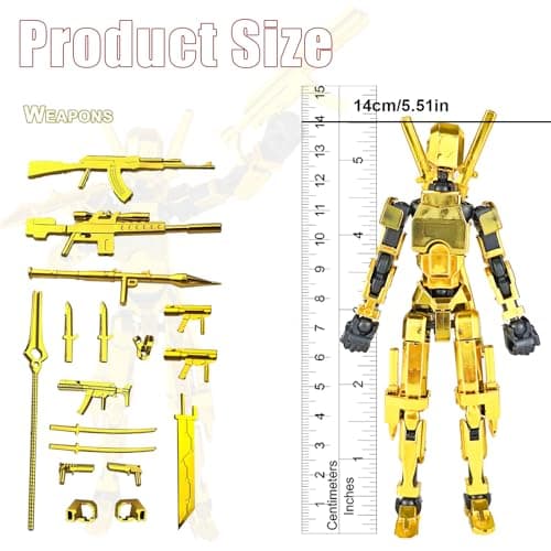 Lucky Lucky 13 Movable T13 Robot Action Figure, Desktop Gift for Toy Lovers
