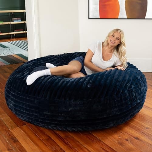 Jaxx 6 Foot Cocoon Bean Bag Bed & Chair, Charcoal