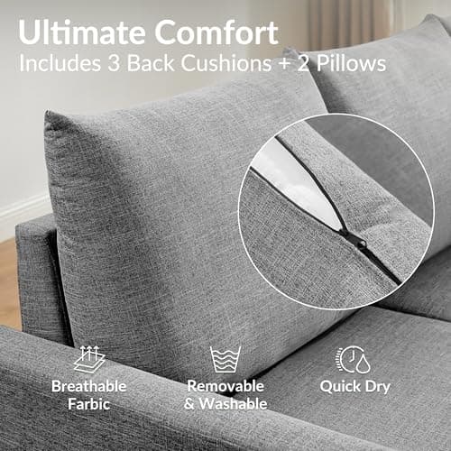 L-Shaped Sleeper Sofa Bed, 84" Sectional with Storage & USB Charging