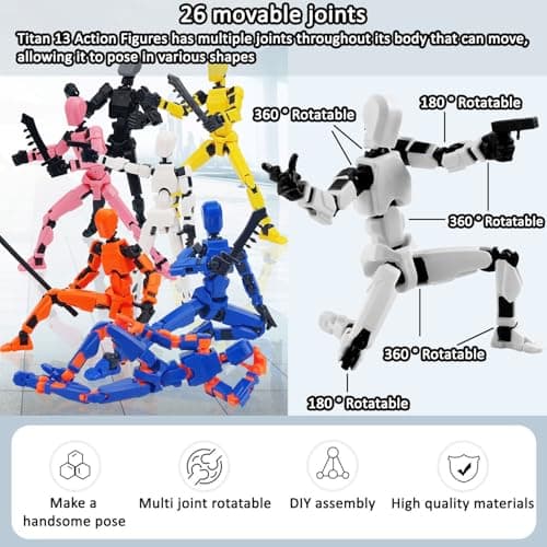 Lucky Titan 13 Action Figure Set, 10PCS Robot Toys (Dummy 13)
