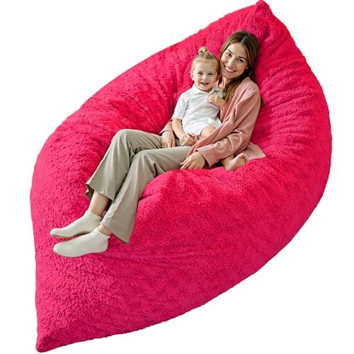 HABUTWAY White Giant Memory Foam 4-in-1 Bean Bag Chair