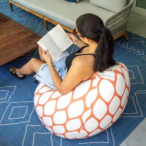 Paprika Bella Sunmax Big Joe Tuffet Weatherproof Bean Bag Chair, 2.5 Feet Teardrop