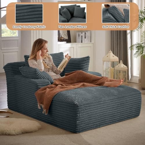 Oversized Chaise Lounge Chair for Living Room or Bedroom