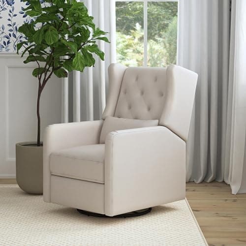 DaVinci Everly Recliner & Glider in Performance Cream Eco-Weave