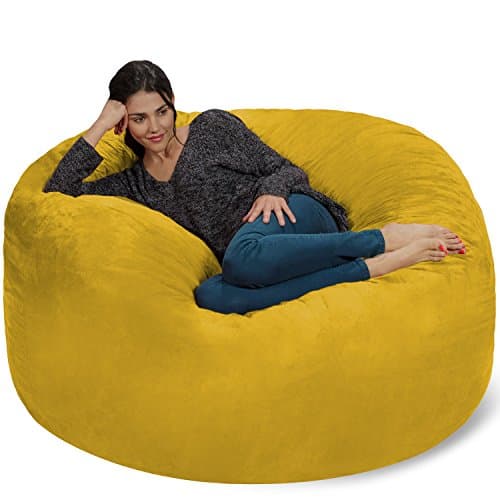 Cinnabar 5' Chill Sack Bean Bag Chair - Giant Memory Foam Lounge with Soft Cover
