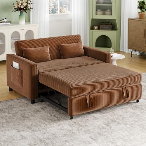 Futon Sofa Bed with Adjustable Backrest, Grey