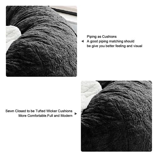 Giant Grey Bean Bag Chair for Adults & Kids, Filling-Free & Comfy