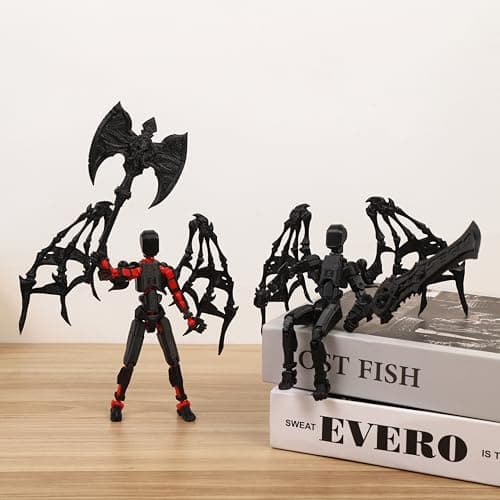 4PCS T13 Lucky Robot Action Figures, 5.54-inch Movable 3D Printed