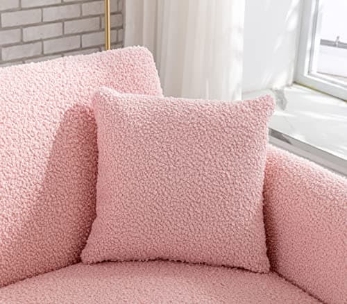 Antetek Pink Teddy Futon Sofa Bed with 3 Positions
