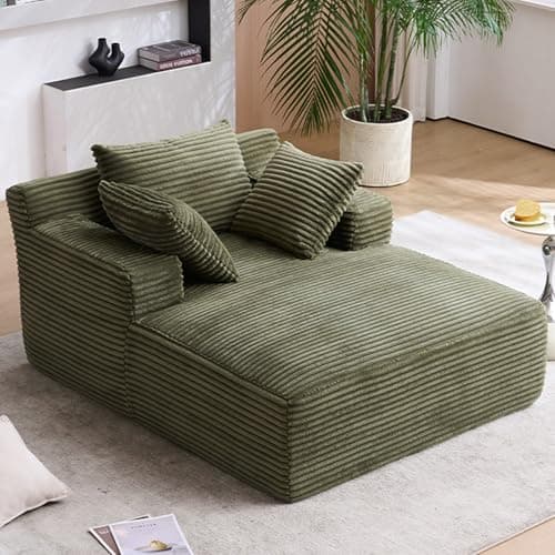 Oversized Chaise Lounge Chair for Living Room with 3 Comfy Pillows