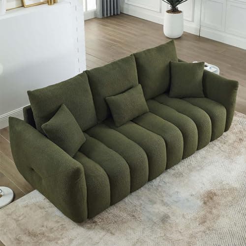 Antetek 82 Modern Teddy Cloud Sofa - Green