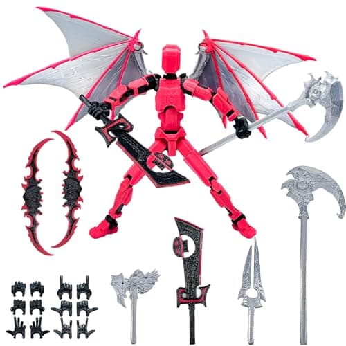 4 Packs T13 Action Figure Set, 3D Printed Robot Doll for Kids & Adults