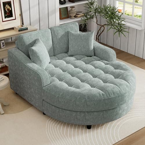 Modern 55" Oversized Chaise Lounger, Chenille Fabric Sleeper Sofa Couch for Living Room, Bedroom and Office (Blue-gray/55)  
Modern 55" Chaise Lounger, Chenille Fabric Sleeper Sofa Couch with Charge Station for Living Room, Bedroom and Office (Blue-g
