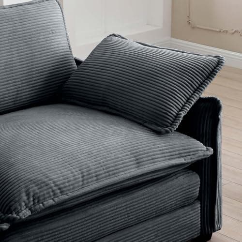 Oversized Chaise Lounge Chair with Ottoman for Bedroom and Living Room, Grey