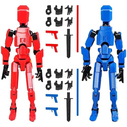 ONEST 8-Piece T13 3D Printed Multi-Jointed Robot Action Figures for Game Lovers