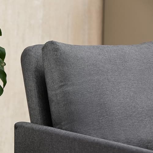 Convertible Sleeper Loveseat Sofa Couch with Pullout Bed and Storage - Ideal for Living Room, Bedroom, Balcony, RV - Dark Gray
