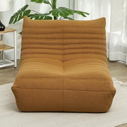 HOMCOM Giant Fireside Bean Bag Chair for Adults, Brown