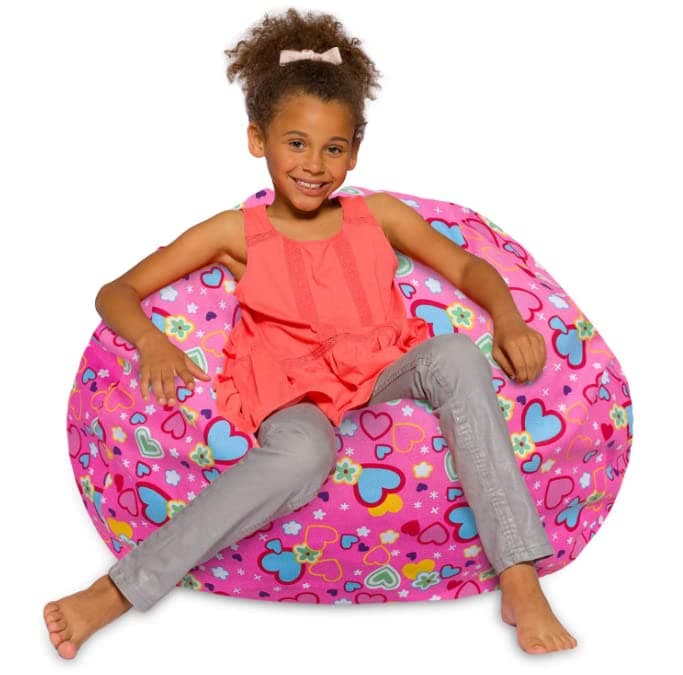 Posh Creations White Stars Bean Bag Chair - Large