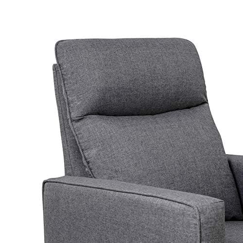 Shadow Grey Gabby Polyester Pillowback Swivel Glider | Greenguard Gold & CertiPUR-US Certified