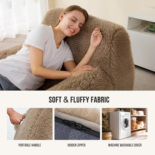 Hobestluk Giant Armrest Bean Bag Chair for Adults