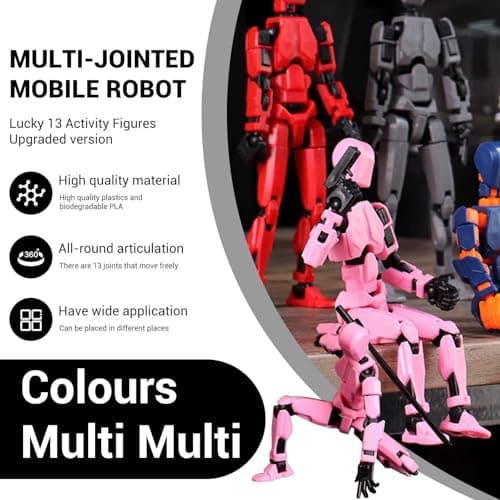 5Pack Titan 13 Action Figures, Lucky 3D Printed Birthday Gift for Kids