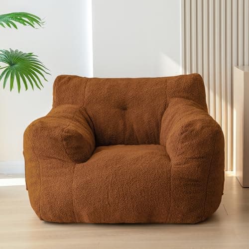 MAXYOYO Sherpa Tufted Bean Bag Chair, Living Room Sofa for Adults & Kids