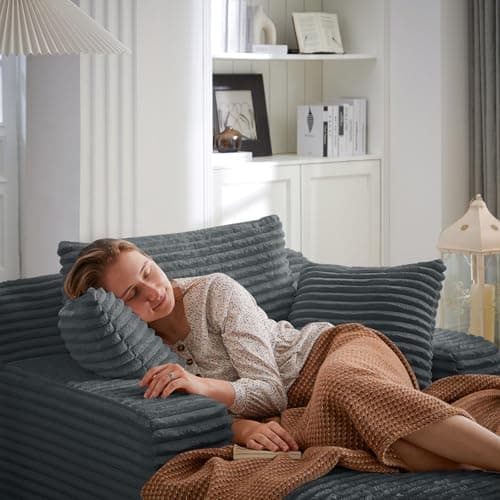 Modern Oversized Chaise Lounge Chair with Sleeper Sofa Bed for Living Room or Bedroom