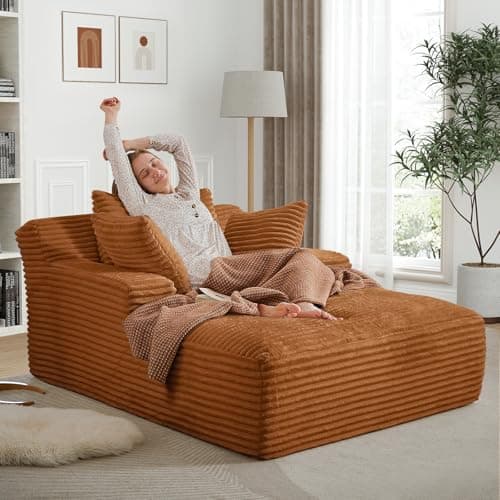 Modern Oversized Chaise Lounge Sofa Bed for Living Room or Bedroom Apartment