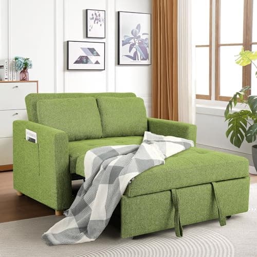 3-in-1 Convertible Sofa Bed with Adjustable Backrest, Grey