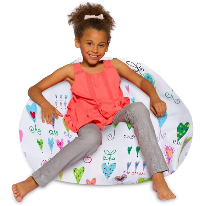 Posh Creations White Stars Bean Bag Chair - Large