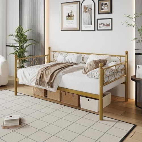 IDEALHOUSE Twin Daybed with Trundle, White, Space-Saving Sofa Bed Frame
