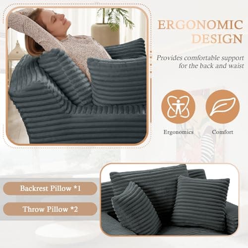 Oversized Chaise Lounge Chair for Living Room or Bedroom