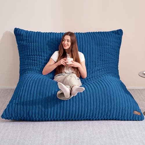 HABUTWAY White Giant Memory Foam 4-in-1 Bean Bag Chair